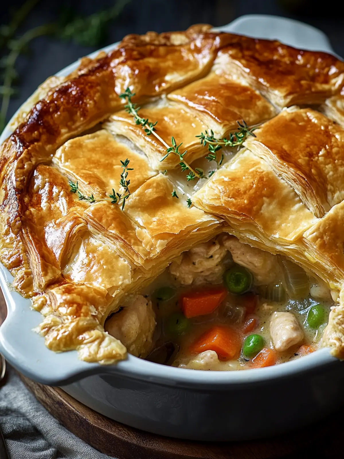 Savory Chicken Pot Pie with Puff Pastry for Cozy Nights 3 Chicken Pot Pie with Puff Pastry