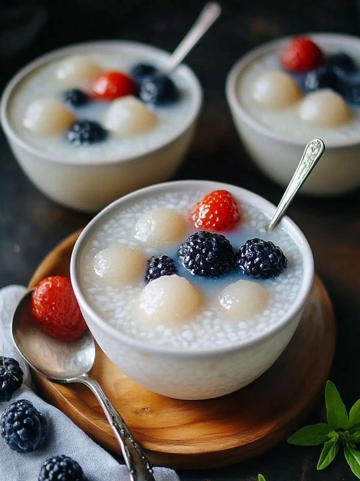 Coconut Tapioca Dessert with Sweet Rice Balls: A Tropical Delight 2 Coconut Tapioca Dessert with Sweet Rice Balls