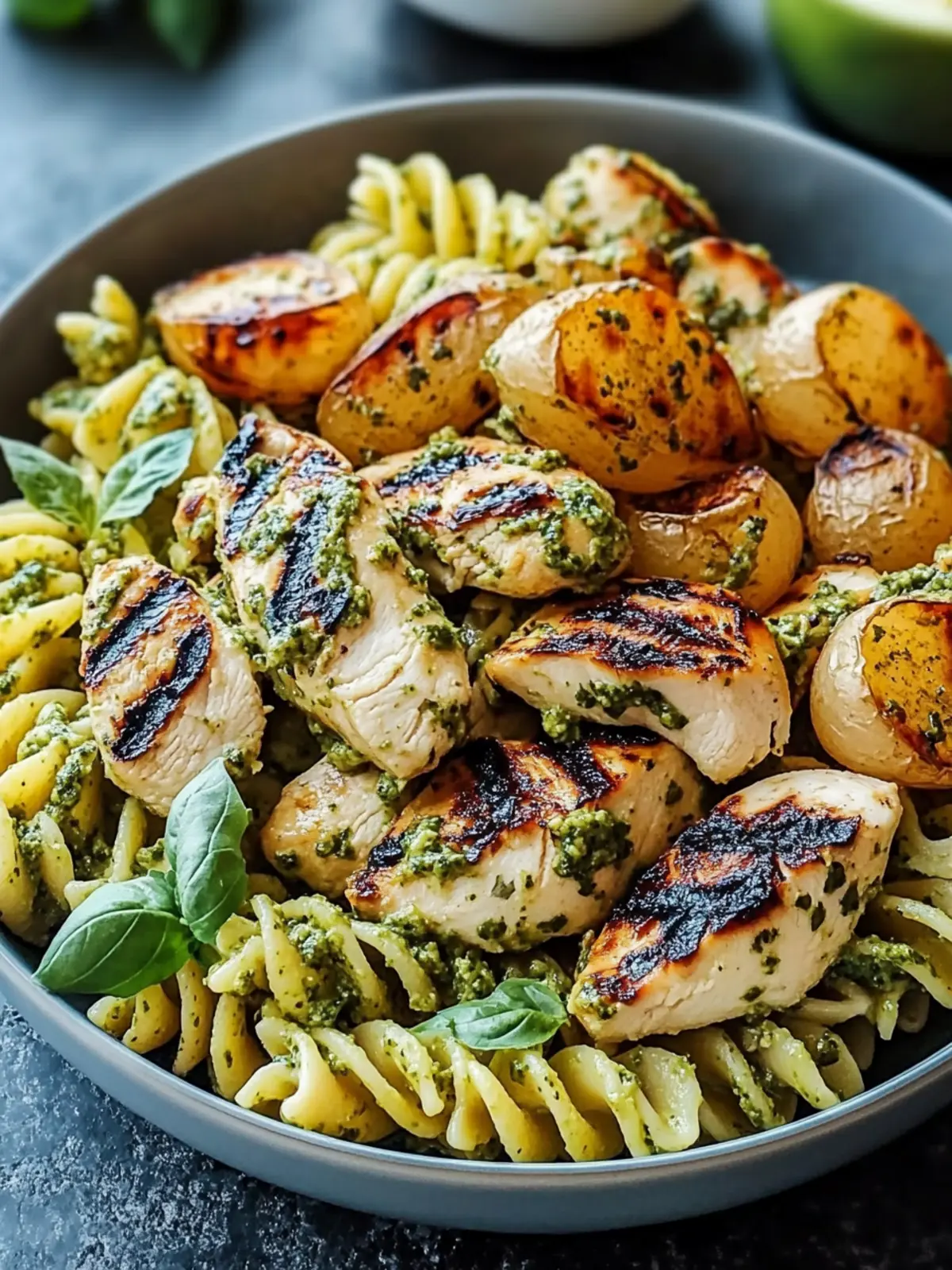 Flavor-Packed Loaded Herb Grilled Chicken with Pesto Pasta Delight 4 Flavor-Packed Loaded Herb Grilled Chicken with Pesto Pasta
