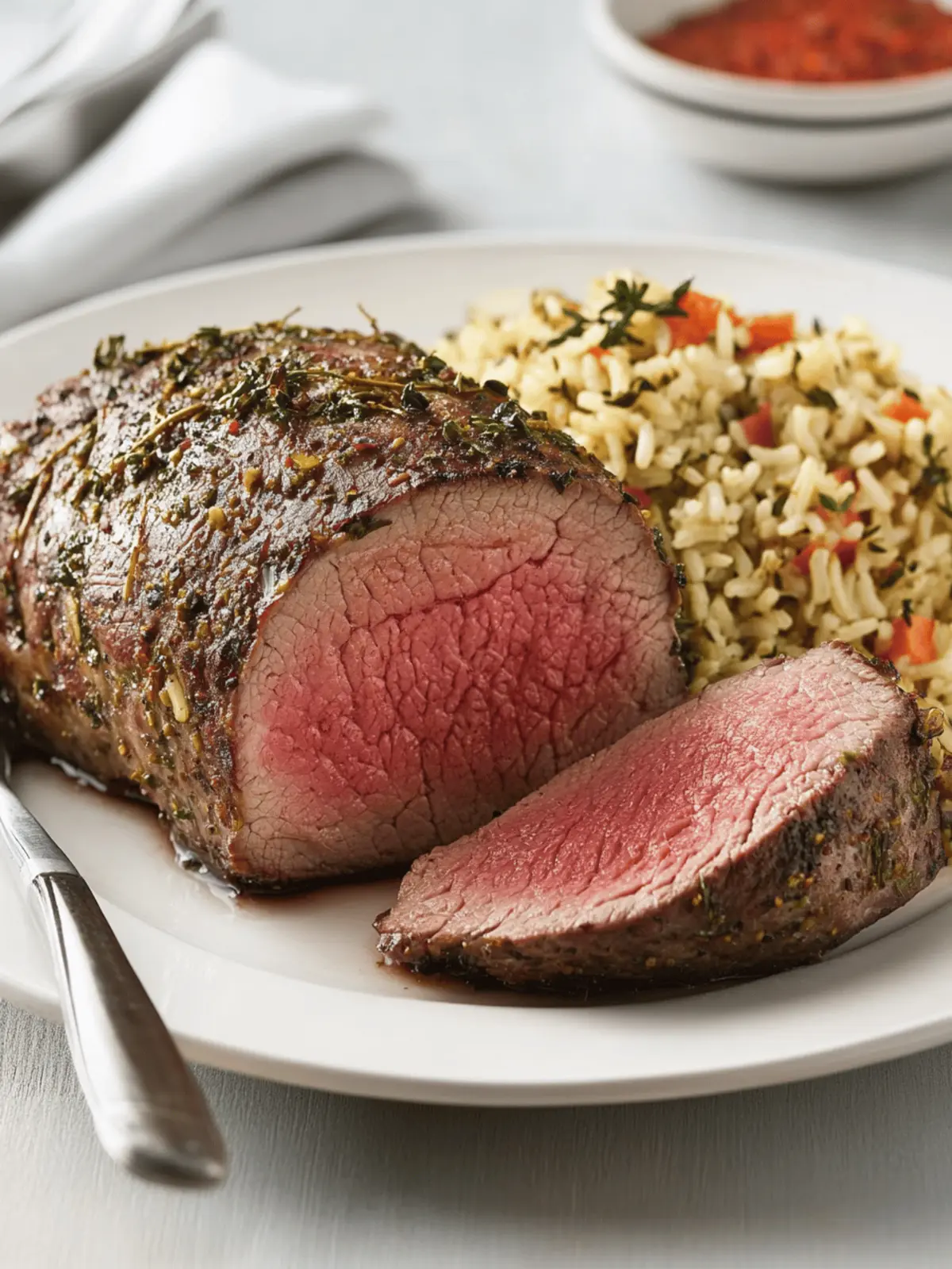 Herbed Beef Tenderloin with Holiday Rice for Cozy Gatherings 2 Herbed Beef Tenderloin with Holiday Rice