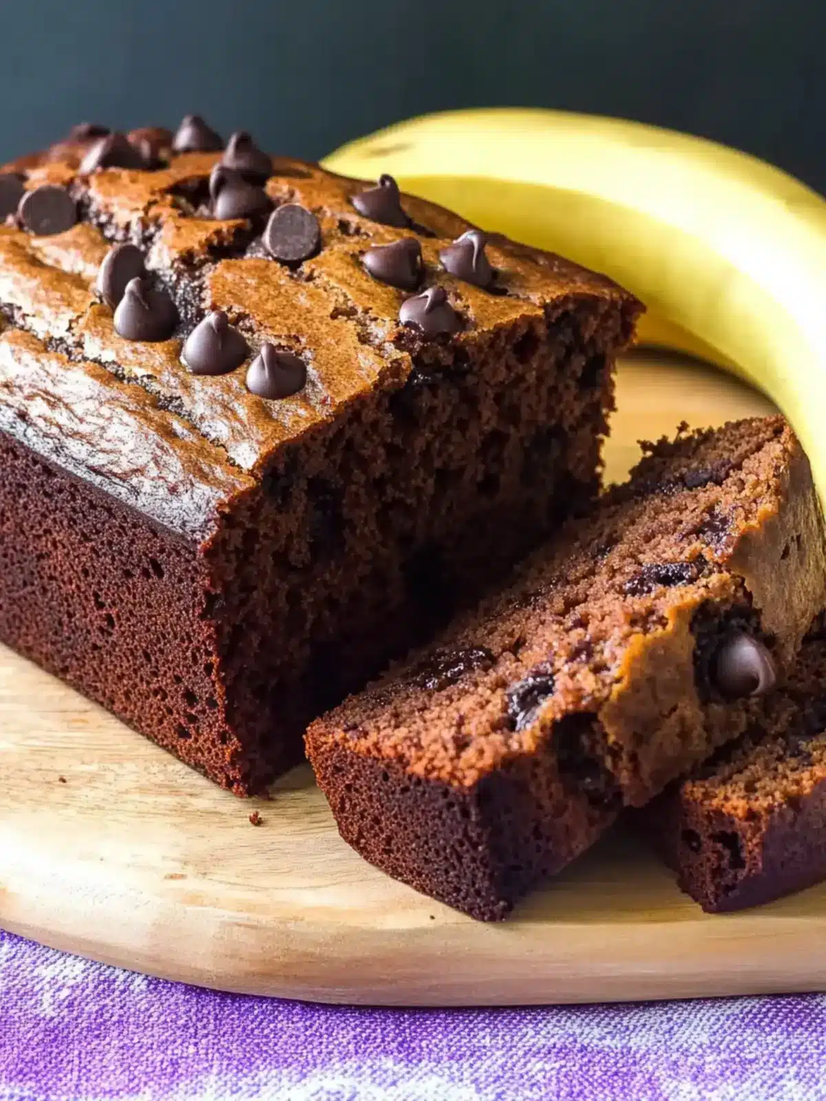 Decadent Chocolate Chocolate Chip Sour Cream Banana Bread Recipe 2 Chocolate Chocolate Chip Sour Cream Banana Bread