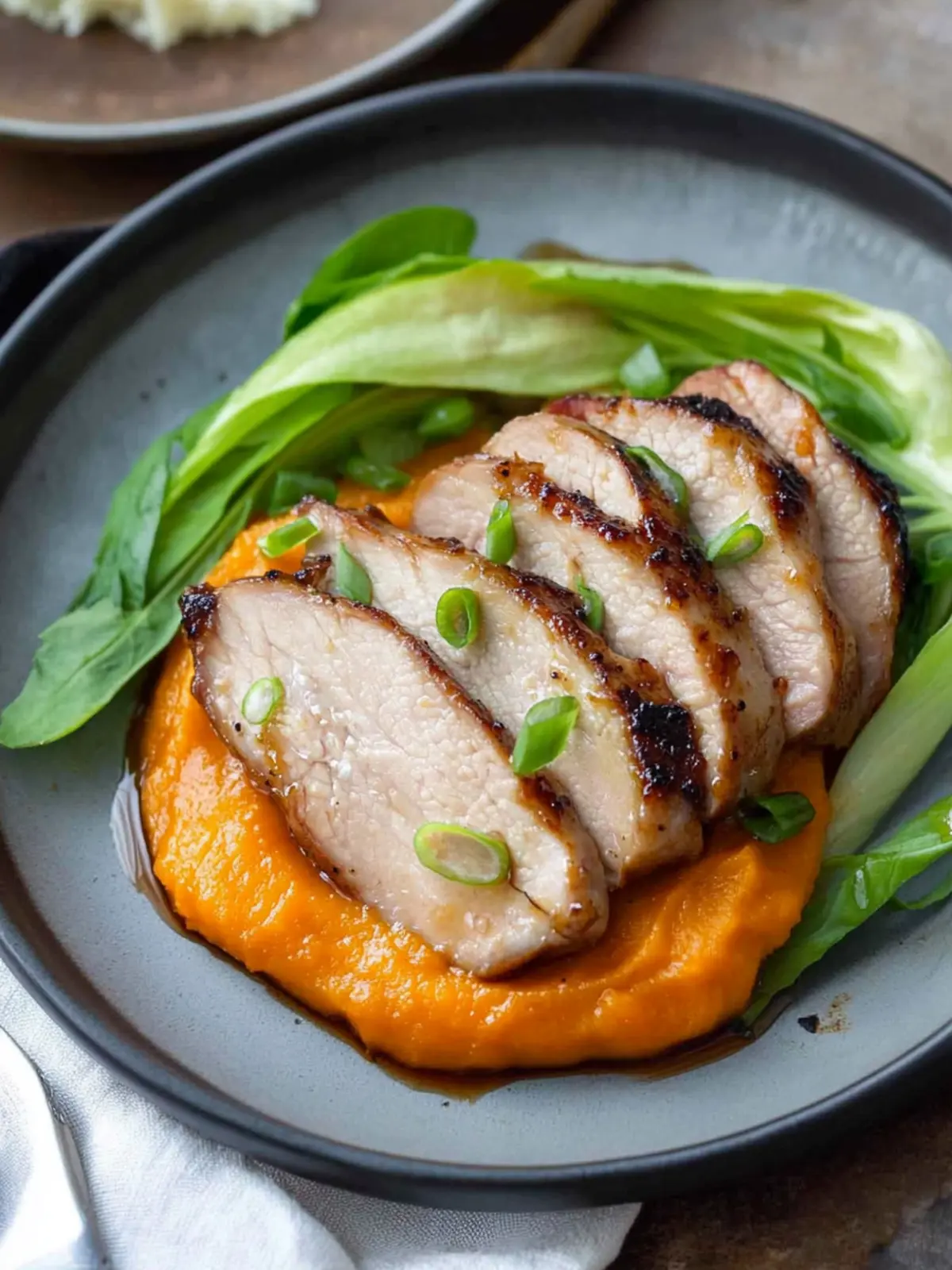 Savor Hoisin Pork Tenderloin with Creamy Carrot Puree Tonight 4 Hoisin Pork Tenderloin with Carrot Puree