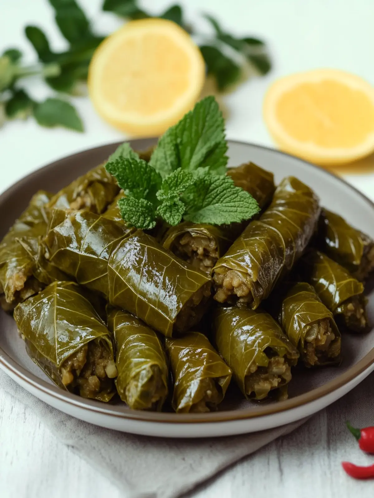 Delicious Lebanese Warak Enab (Stuffed Grape Leaves) Recipe 3 Lebanese Warak Enab (Stuffed Grape Leaves)