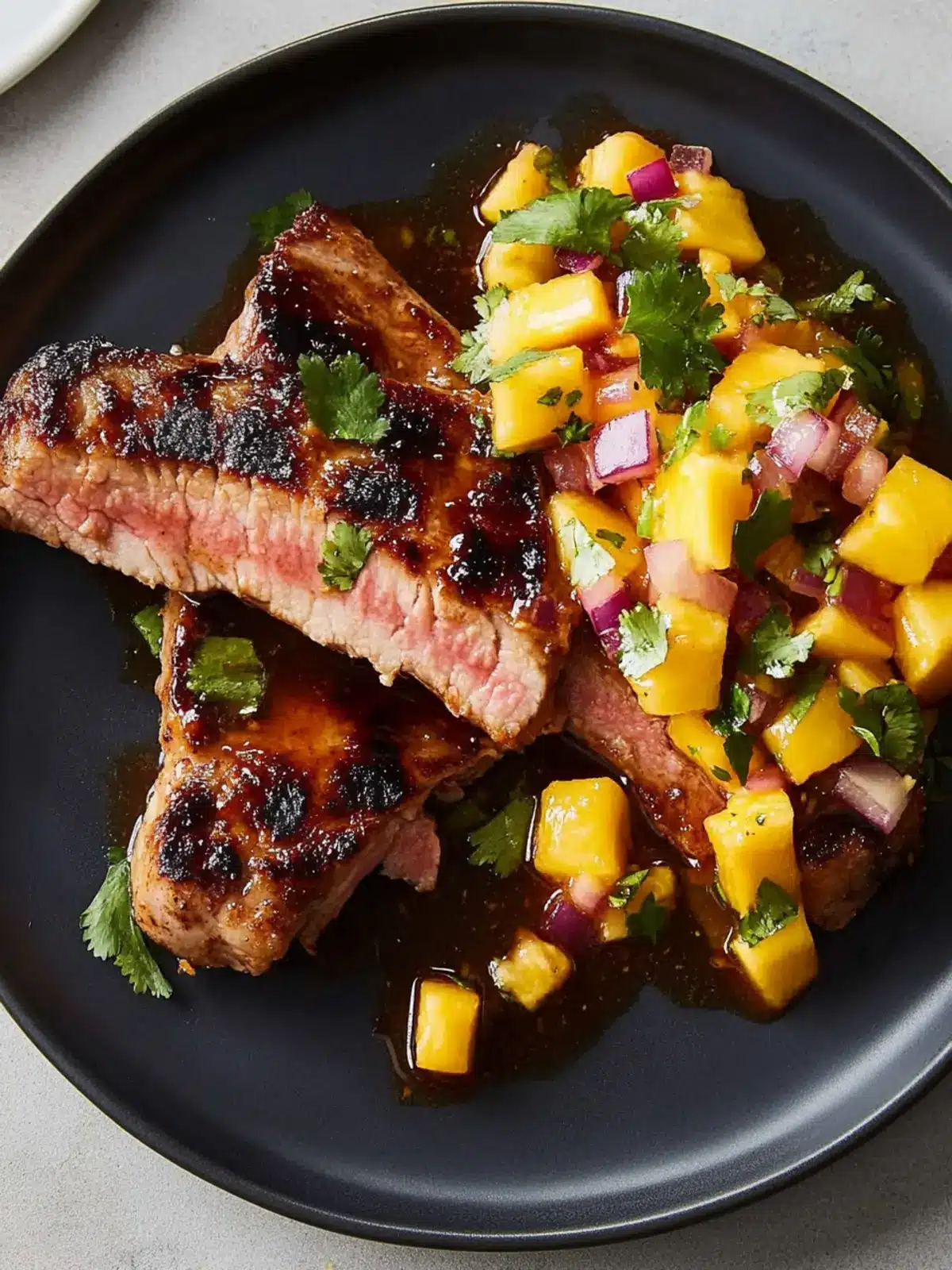 Savor Honey-Glazed Pork Chops With Mango Salsa Tonight 4 Honey-Glazed Pork Chops With Mango Salsa