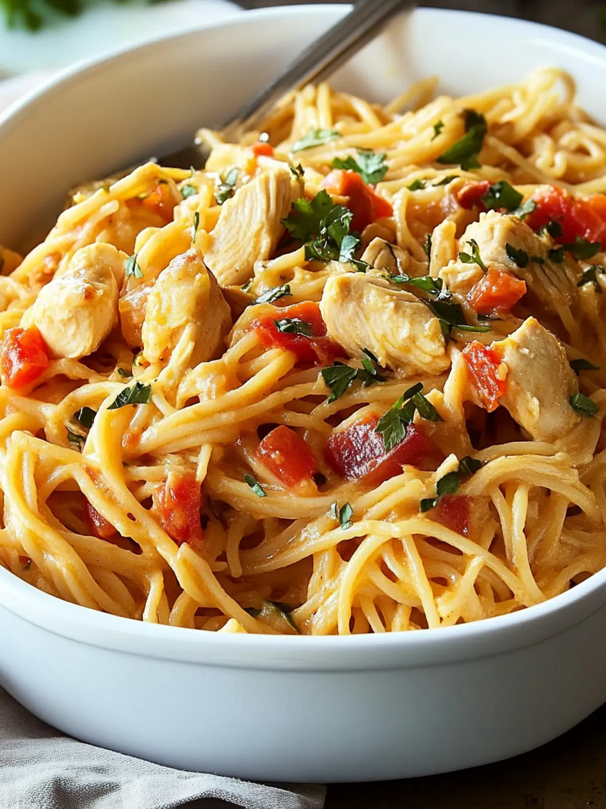 Creamy Chicken Spaghetti Casserole Your Family Will Love 3 Chicken Spaghetti