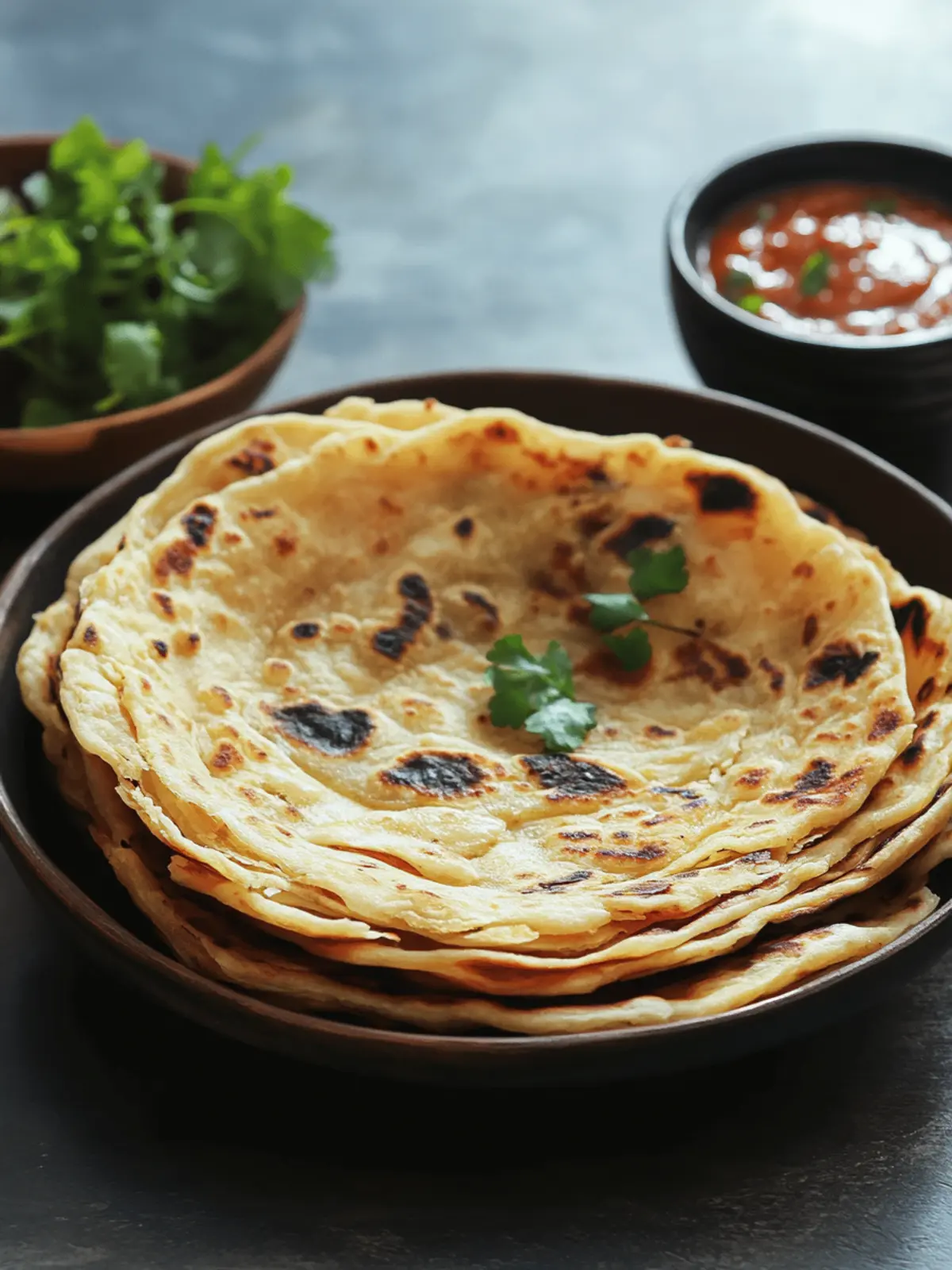 Perfectly Flaky Indian Malabar Parotta - Your New Favorite Flatbread 4 Indian Malabar Parotta (Layered Flatbread)