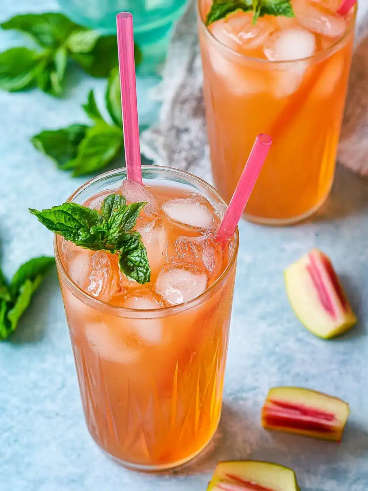 Refreshing Honey Rhubarb Iced Tea for Hot Summer Days 3 Honey Rhubarb Iced Tea