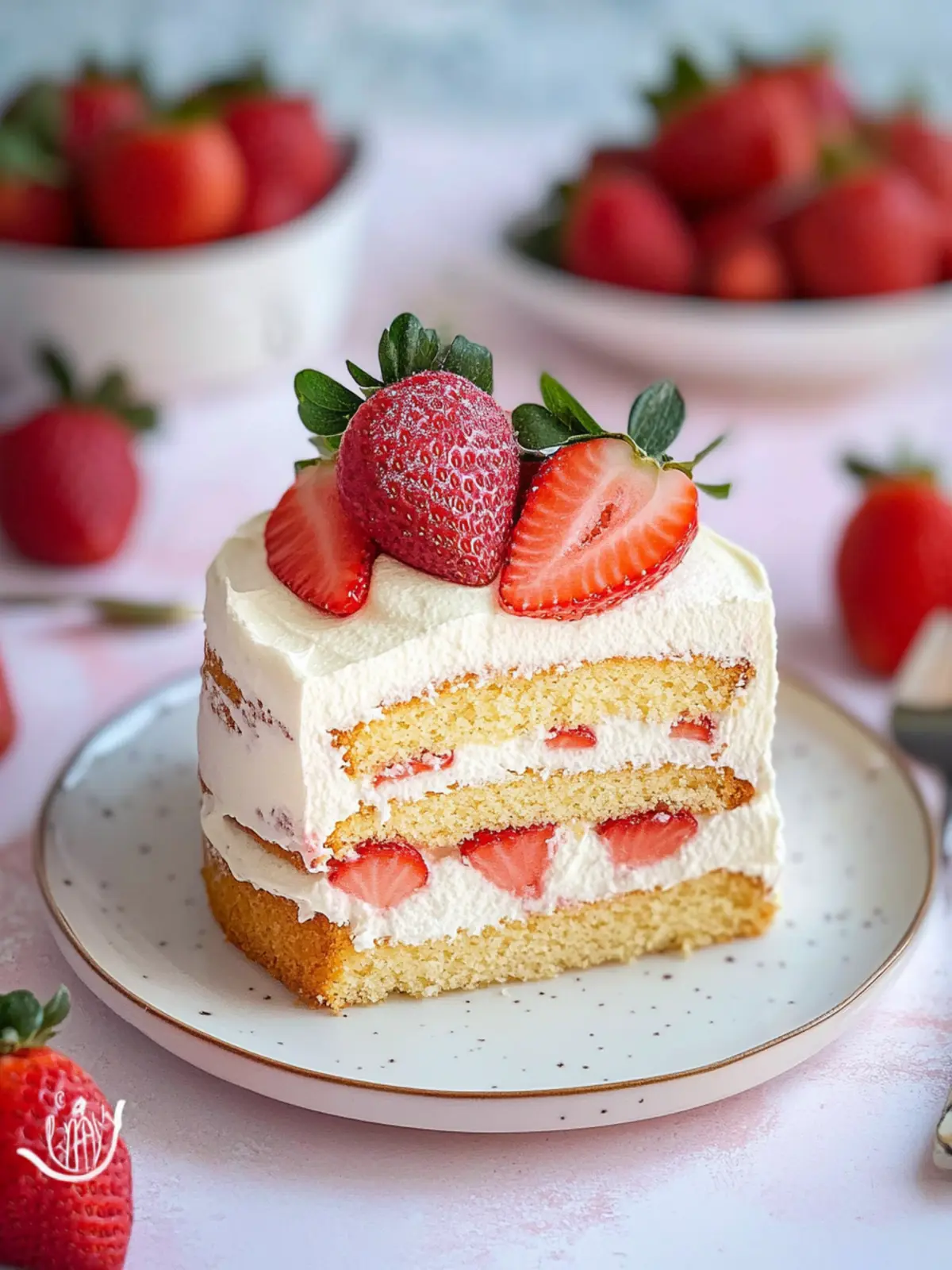 Irresistible Strawberry Cream Cake Perfect for Summer Bliss 2 Strawberry cream cake