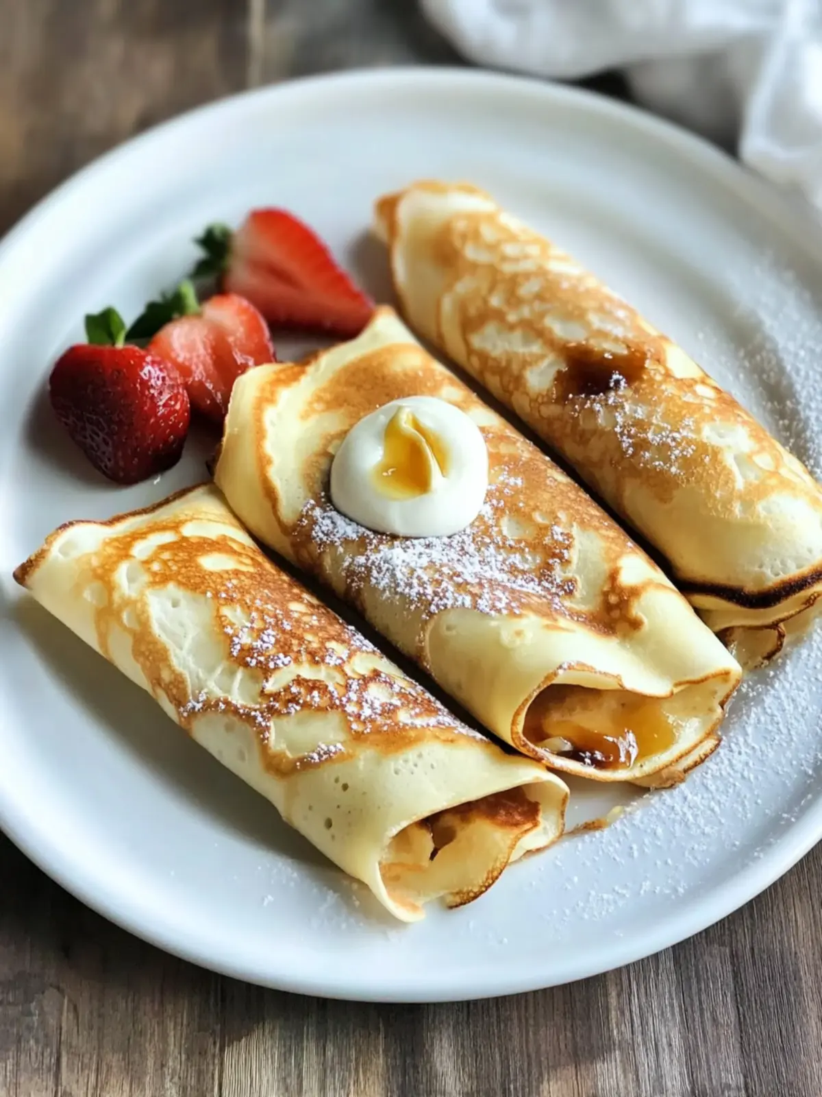 Irresistible Crepes: Quick and Easy Gourmet Breakfast Delight 2 Crepes