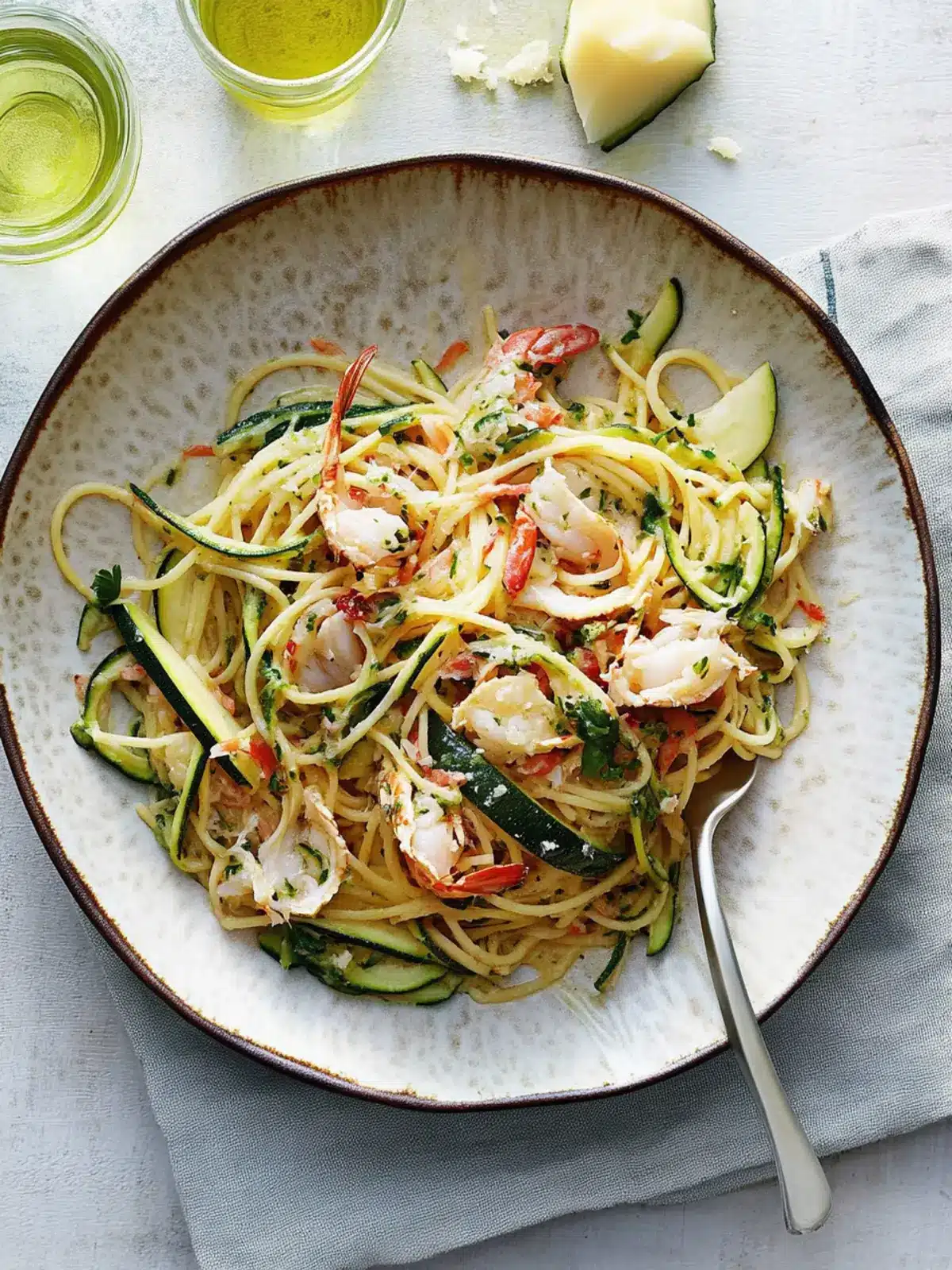 Irresistible Spaghettini with Spanner Crab and Zucchini Delight 4 Spaghettini with spanner crab and zucchini