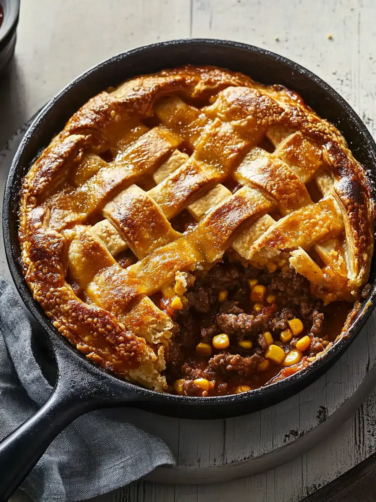 Savor the Flavor: Fire-Roasted Corn and Beef Skillet Pie 2 Fire-Roasted Corn and Beef Skillet Pie
