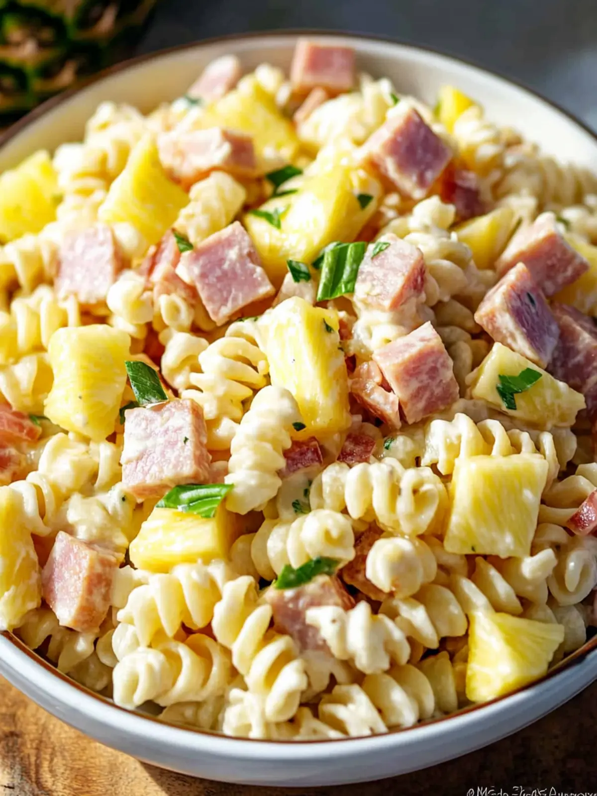 Ham & Pineapple Pasta Salad for the Perfect Summer Feast 2 Ham & Pineapple Pasta Salad
