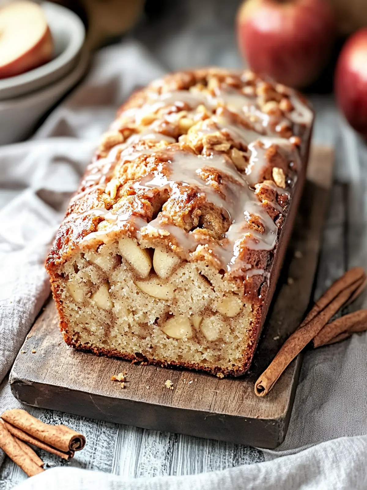 Delicious Cinnamon Apple Bread with Irresistible Glaze Recipe 3 Delicious Cinnamon Apple Bread with Irresistible Glaze