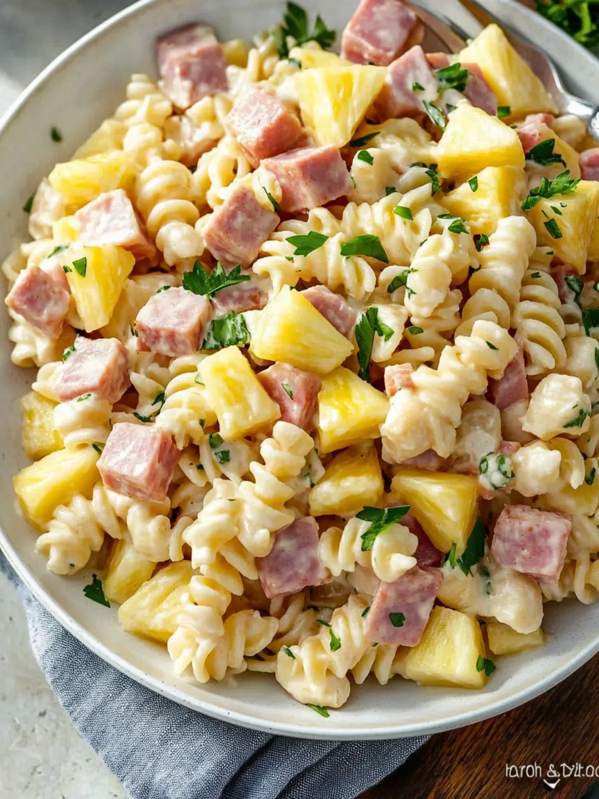 Ham & Pineapple Pasta Salad for the Perfect Summer Feast 4 Ham & Pineapple Pasta Salad
