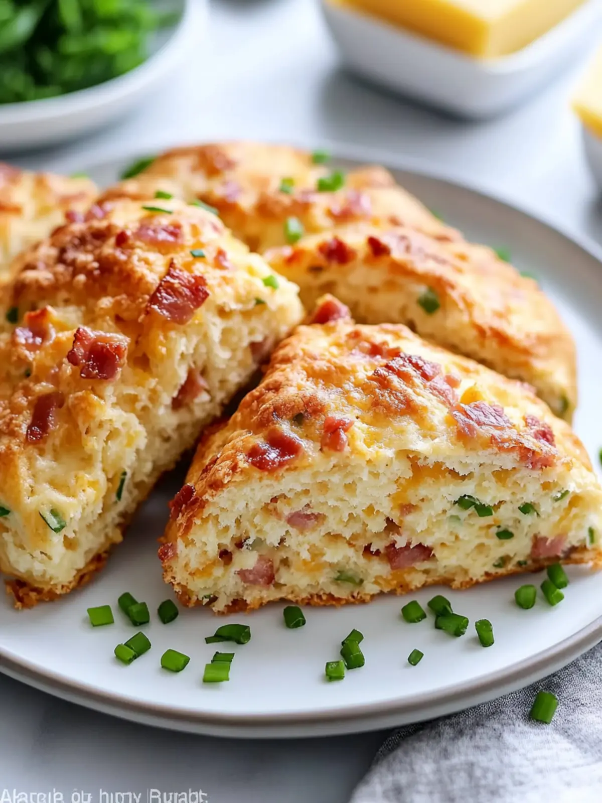 Super Fluffy Bacon Cheddar Chive Scones: Brunch Upgrade Awaits 4 Super Fluffy Bacon Cheddar Chive Scones