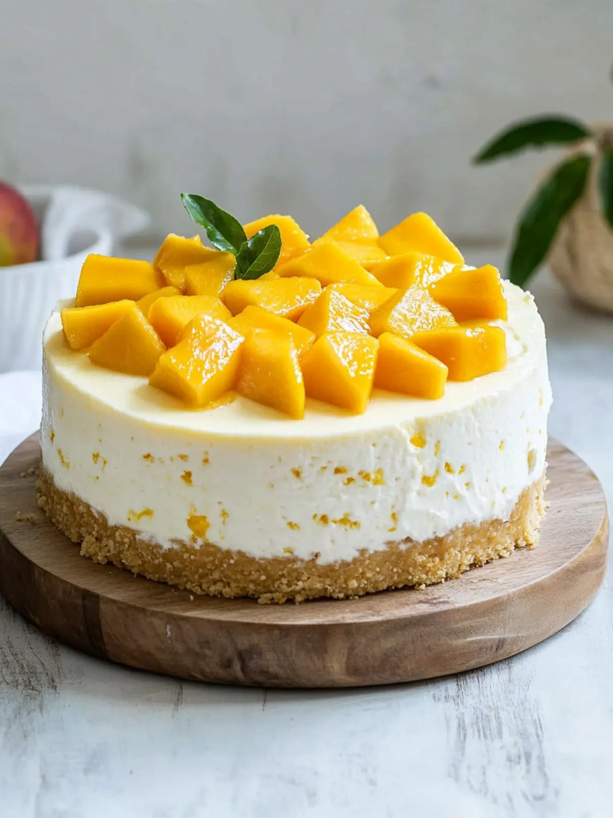 Creamy and Indulgent No Bake Mango Cheesecake for Summer Bliss 4 Creamy and Indulgent No Bake Mango Cheesecake