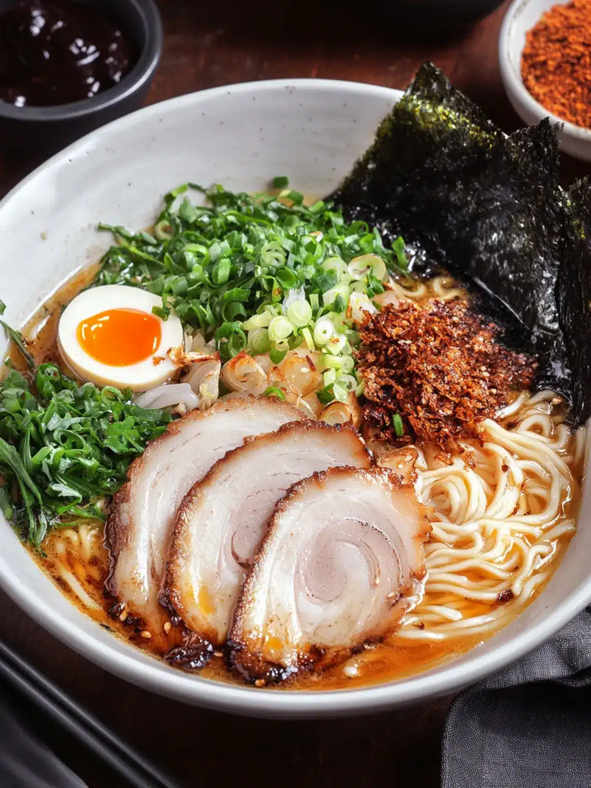 Hearty Japanese Tonkotsu Ramen with Creamy Pork Broth Magic 3 Japanese Tonkotsu Ramen (Pork Bone Broth Noodles)