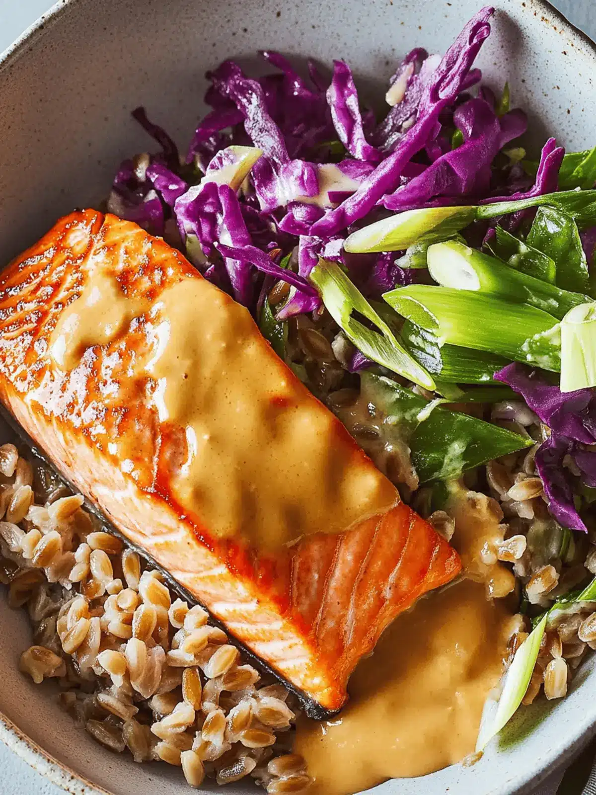 Savory Miso Salmon & Farro Bowl for Quick Gourmet Dinners 2 Miso Salmon & Farro Bowl