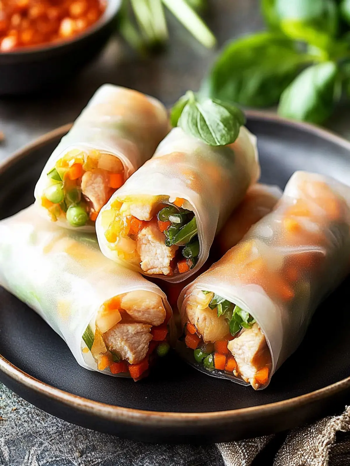 Healthy Chicken Spring Rolls: Crunchy Homemade Perfection 2 Chicken Spring Rolls
