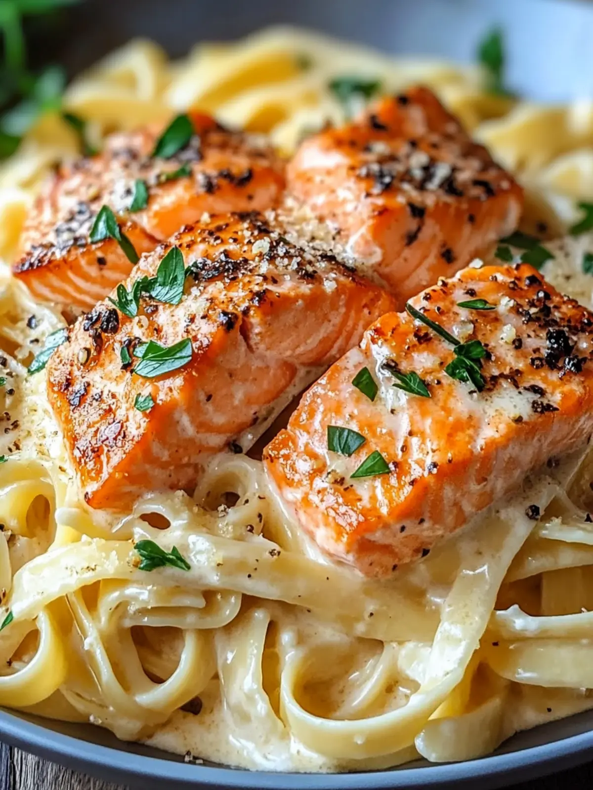 Creamy Garlic Butter Salmon Fettuccine That Delights Every Bite 2 Creamy Garlic Butter Salmon Fettuccine That Delights Every Bite
