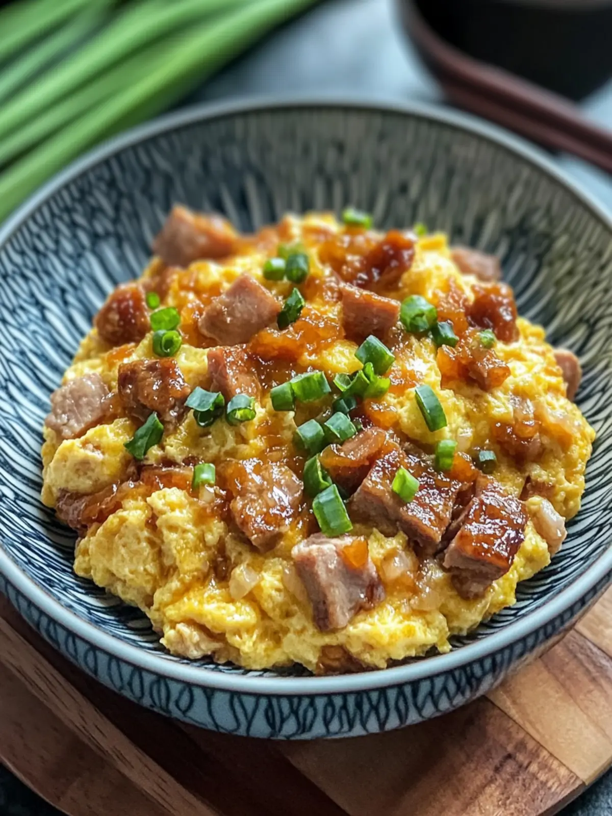 Savory Chinese Scrambled Eggs with BBQ Pork Delight in 6 Minutes 2 Savory Chinese Scrambled Eggs with BBQ Pork Delight