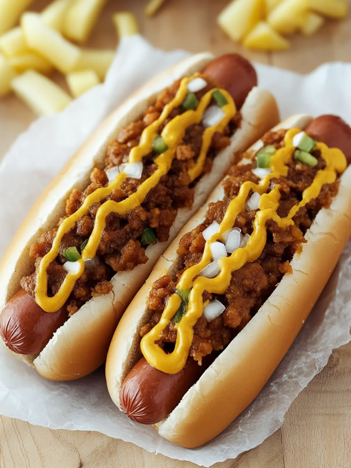 Delicious Coney Dog with Hearty Chili for Epic Flavor 3 Coney Dog (Chili Topped Hot Dog)