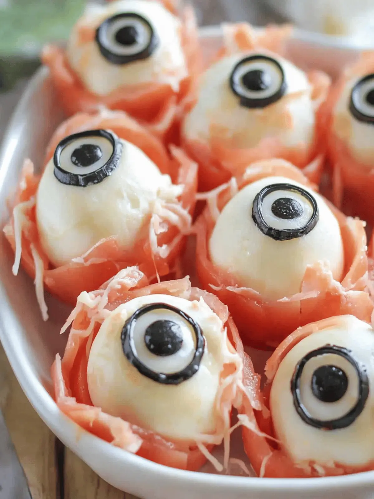 Spook Up Your Party with Halloween Mozza Eyes Appetizer 3 Halloween Mozza Eyes Appetizer