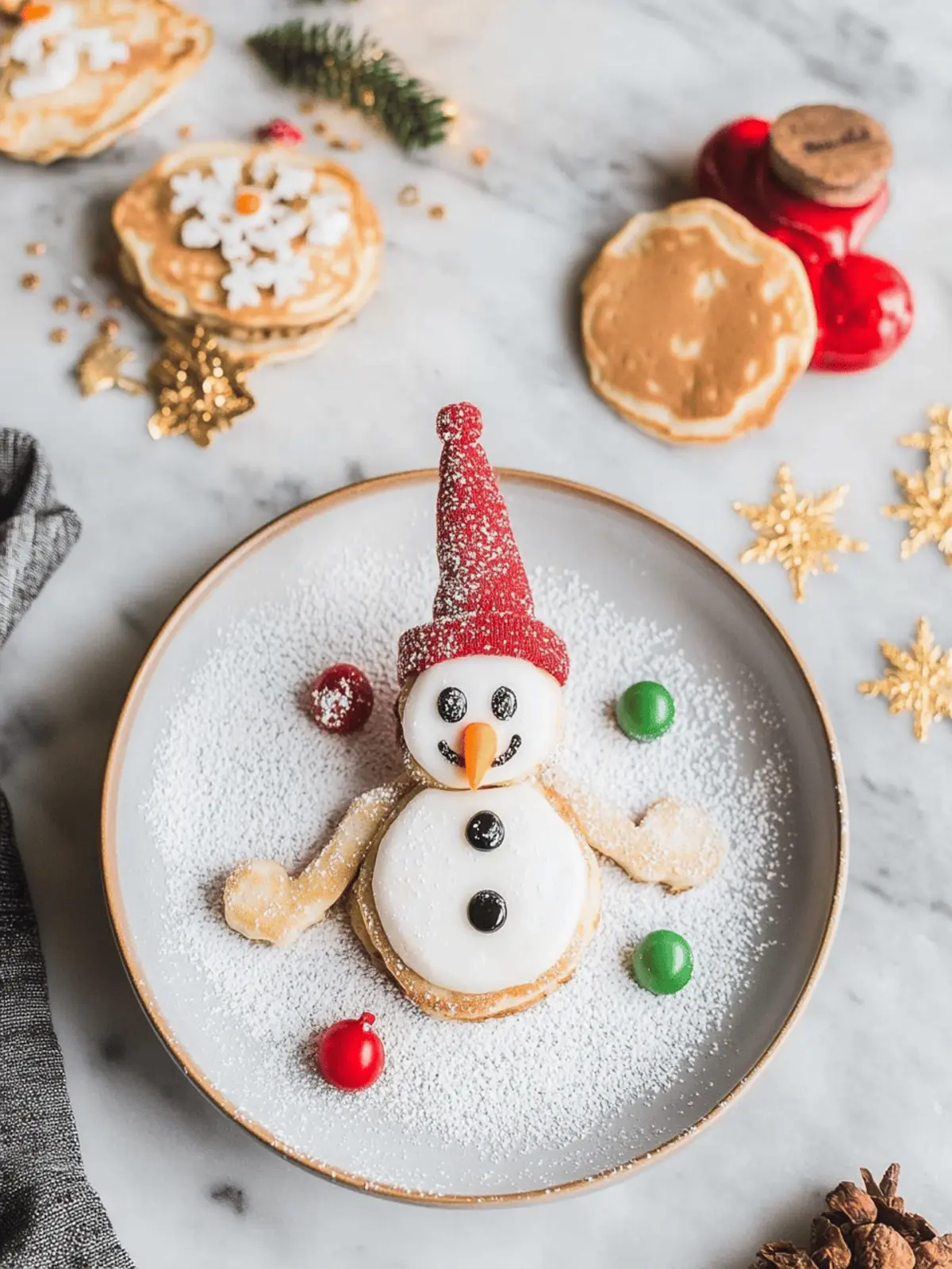 Easy Vegan Snowman Pancakes for a Fun Holiday Breakfast! 2 Easy Vegan Snowman Pancakes