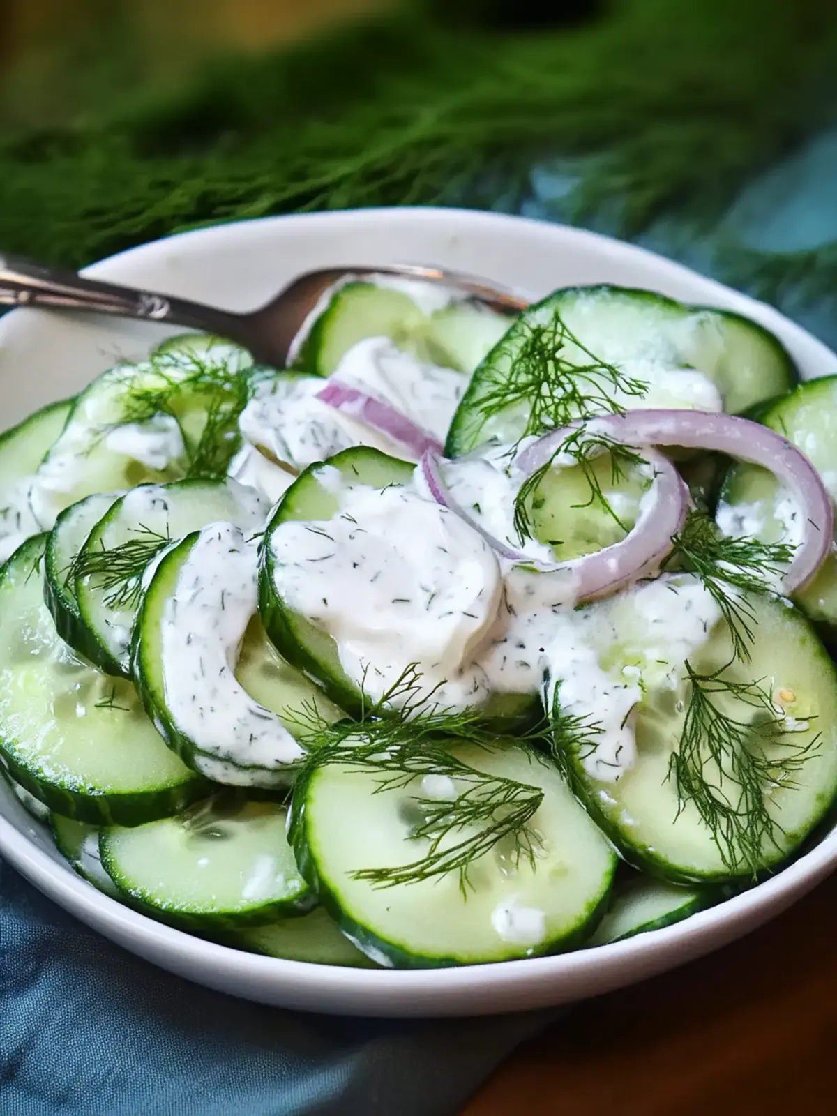 Refreshing Cucumber Salad With Sour Cream: The Perfect Side Dish 2 Cucumber Salad With Sour Cream