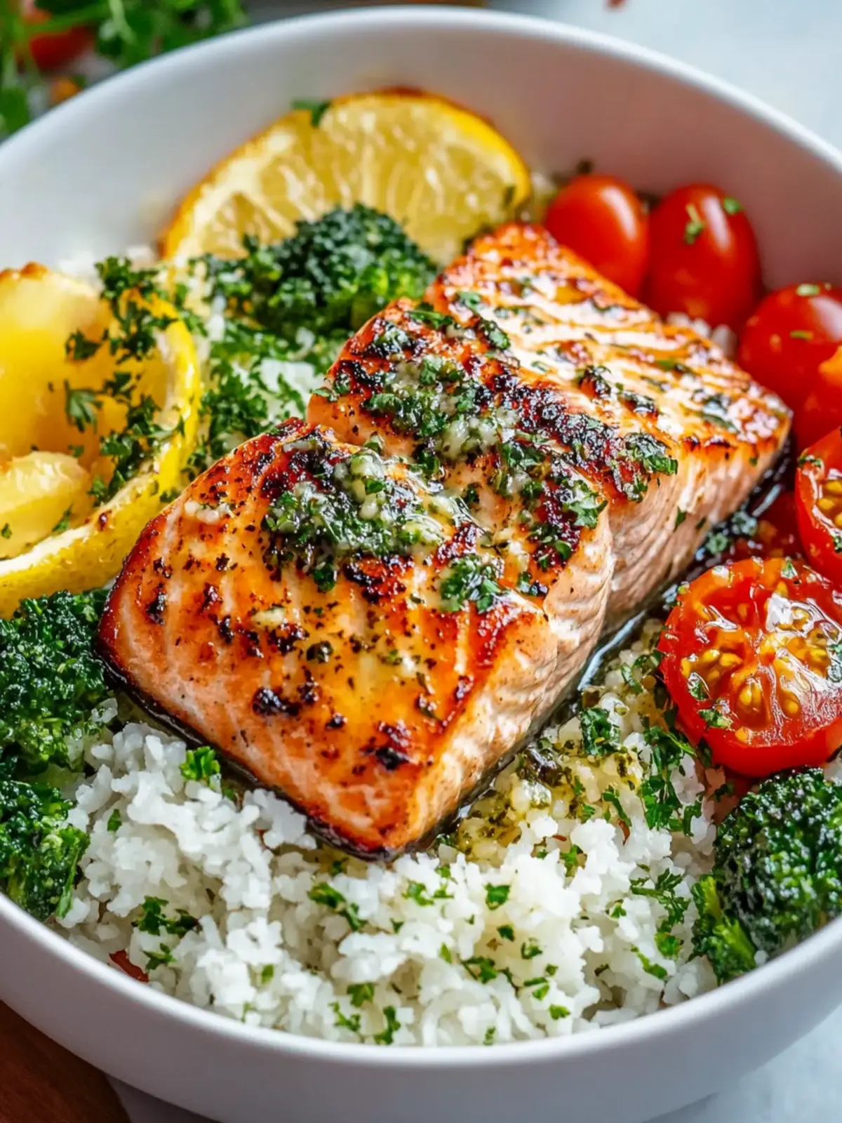 Savory Garlic Butter Salmon Bowl for Quick Healthy Dinners 2 Garlic Butter Salmon Bowl