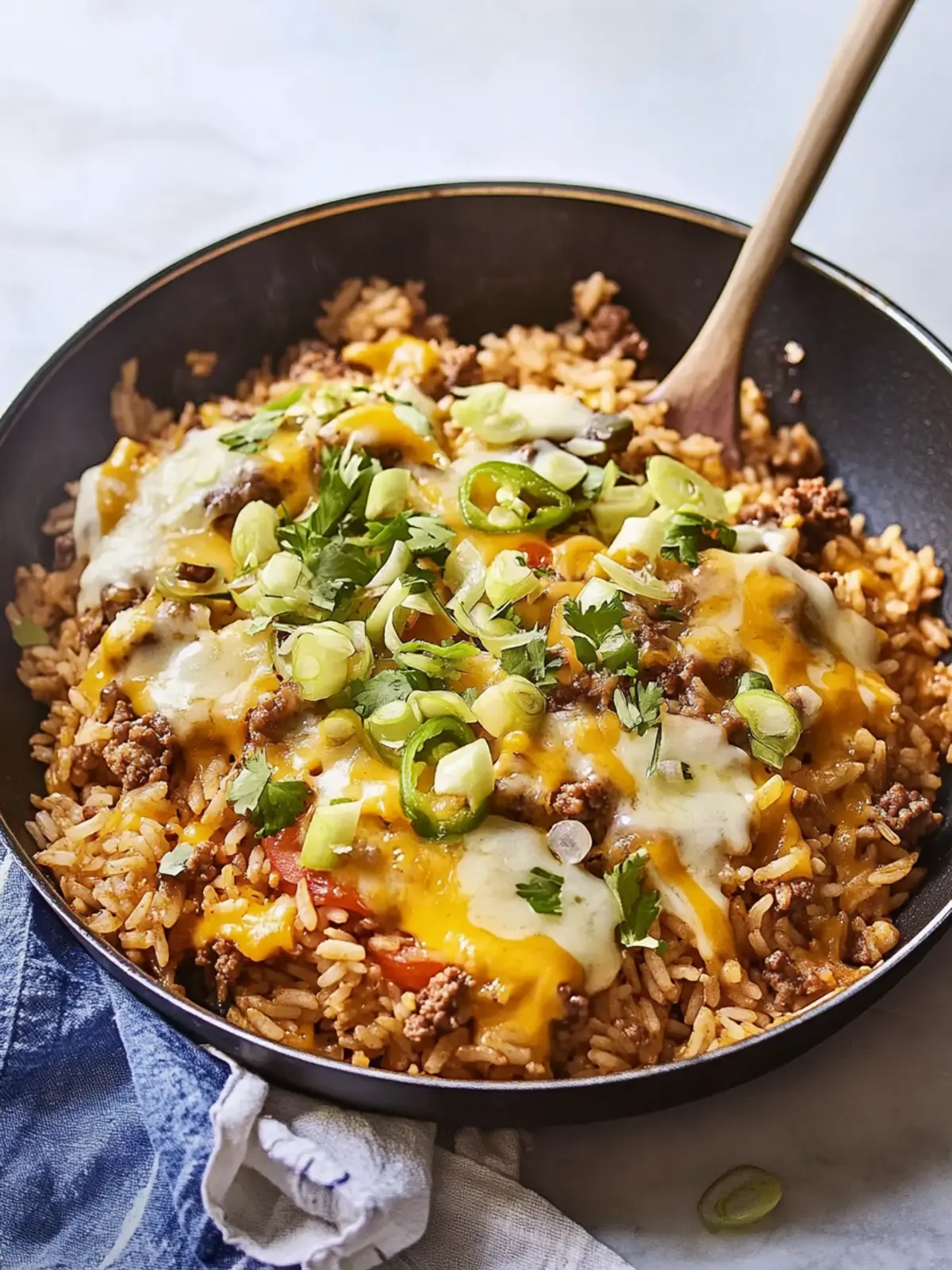 Savory One-Pan Cheeseburger Rice for Effortless Comfort Cooking 4 One-Pan Cheeseburger Rice