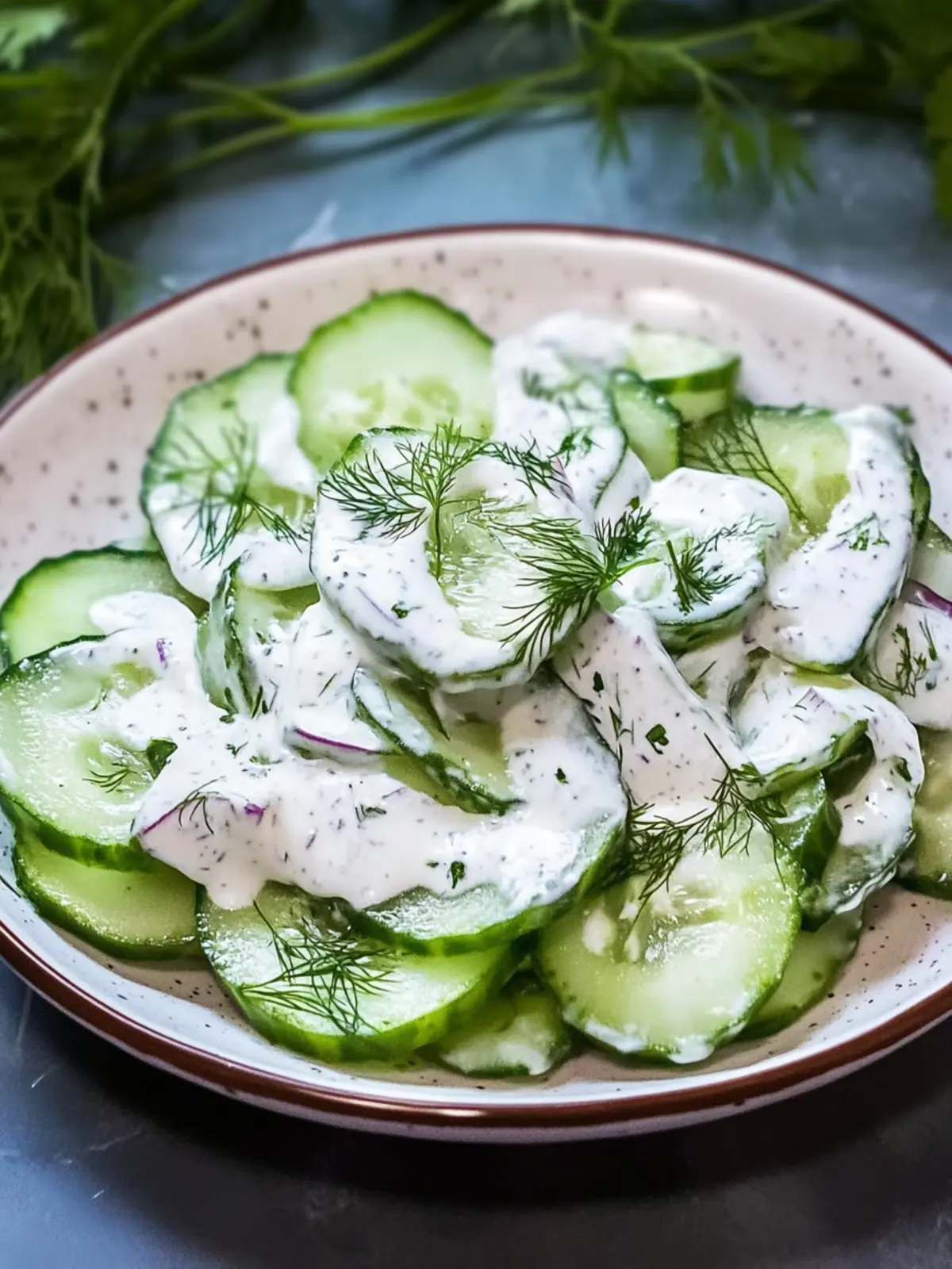 Refreshing Cucumber Salad With Sour Cream: The Perfect Side Dish 3 Cucumber Salad With Sour Cream