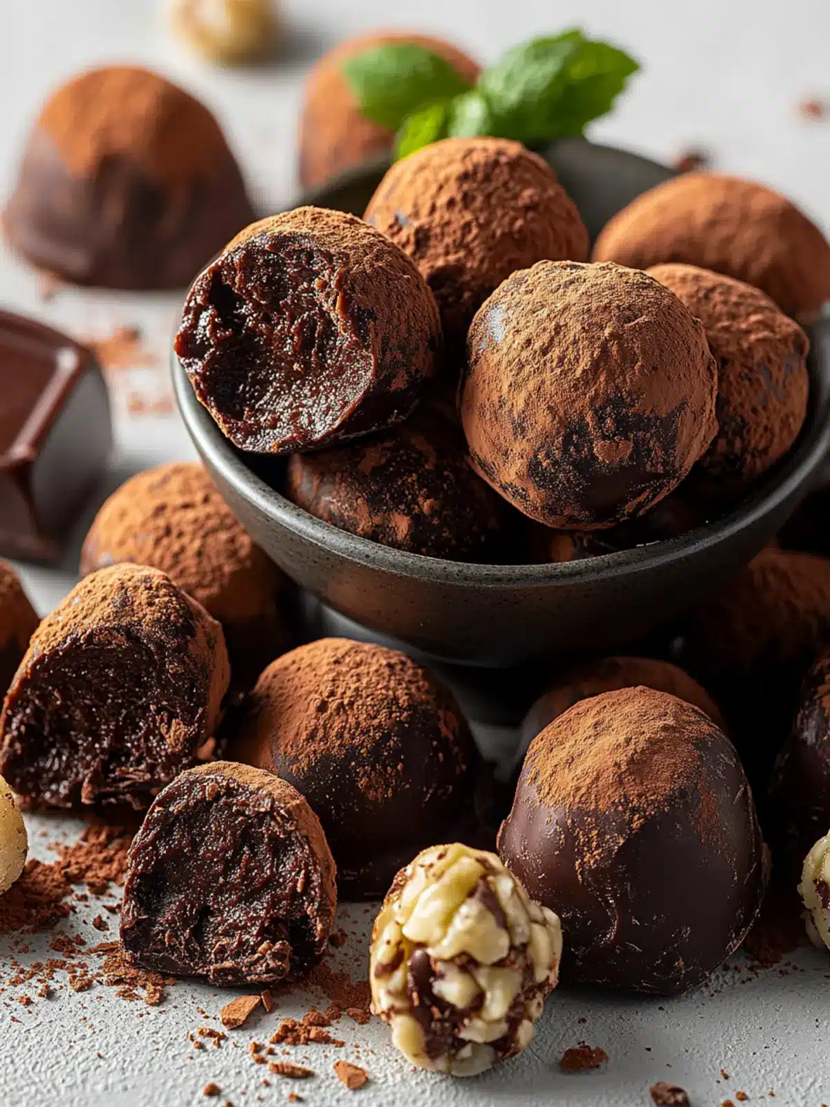 Decadent Hand-Rolled Chocolate Truffles for Easy Indulgence 4 Decadent Hand-Rolled Chocolate Truffles with Creamy Ganache