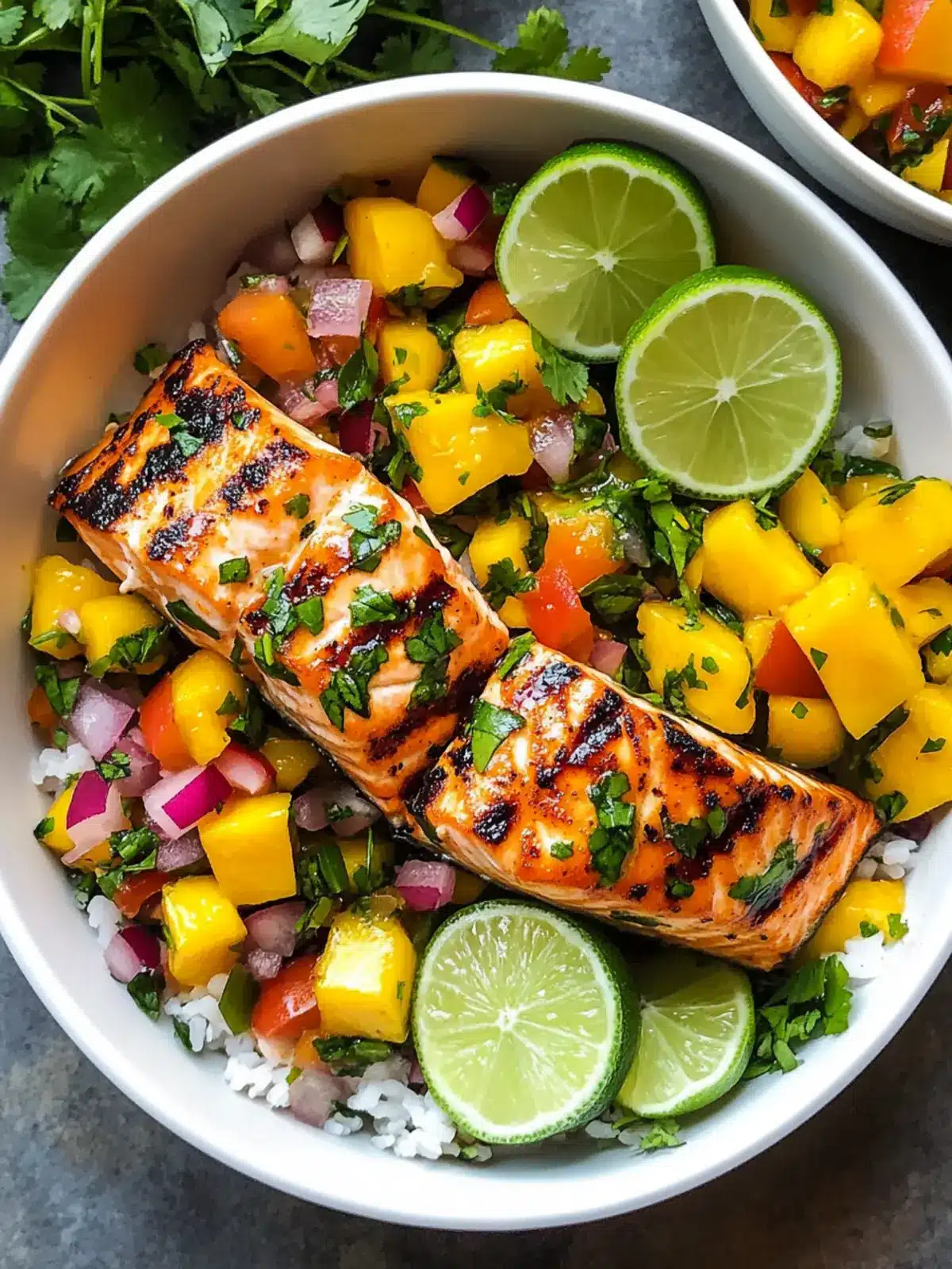 Mango Salsa Salmon Bowls for a Fresh, Flavor-Packed Dinner 3 Mango Salsa Salmon Bowls