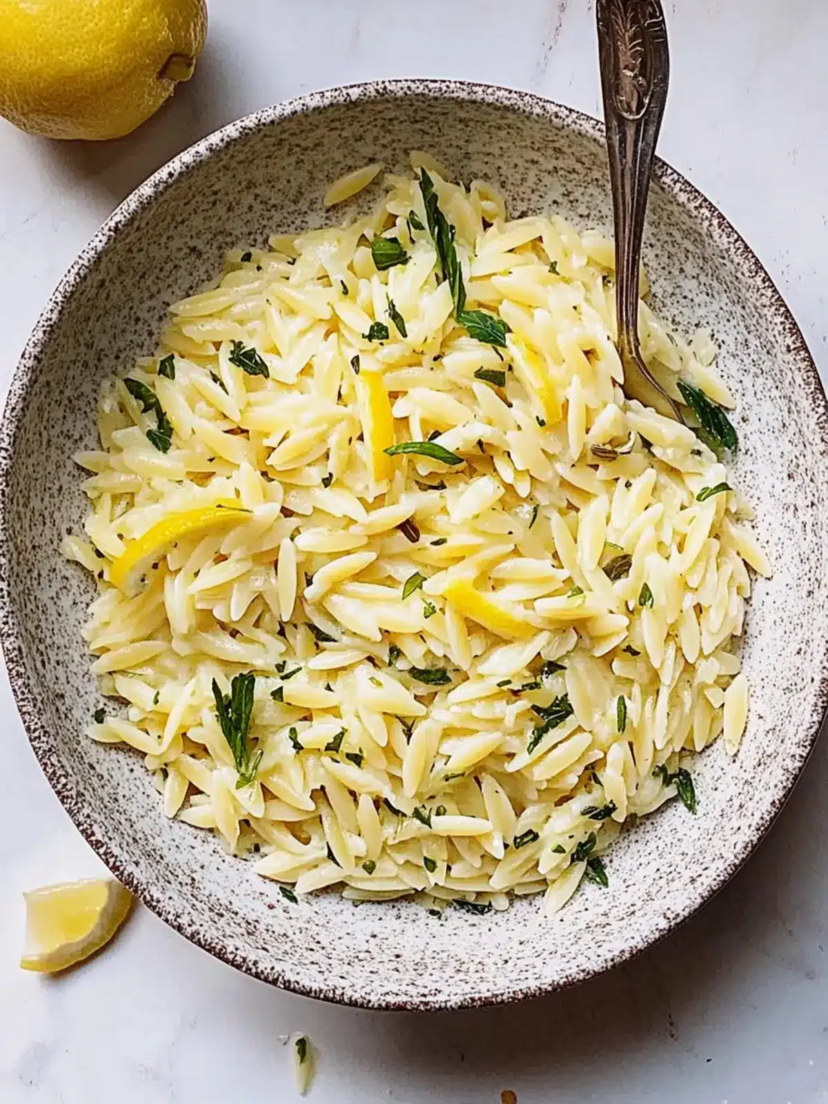 Lemon Orzo Bliss: A Zesty Base for Your Meal Prep Magic 4 Lemon orzo