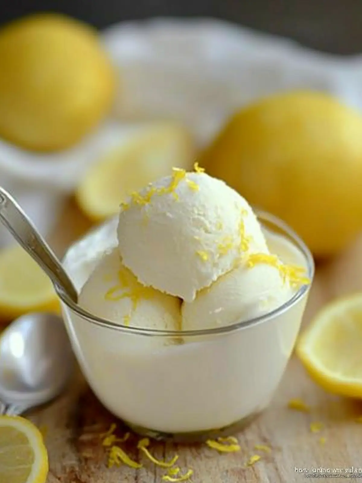 Zesty Fresh Lemon Ice Cream: No Custard, Just Pure Bliss 4 Fresh Lemon Ice Cream