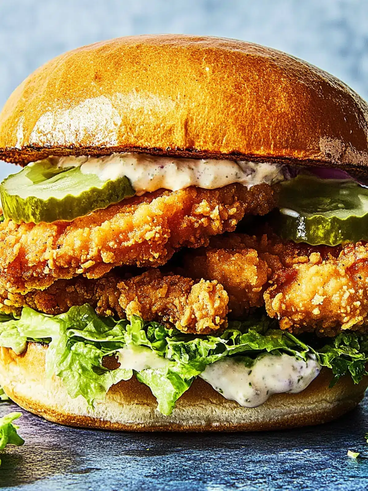 Fried Chicken Caesar Sandwich: Gourmet Comfort at Home 4 Fried Chicken Caesar Sandwich