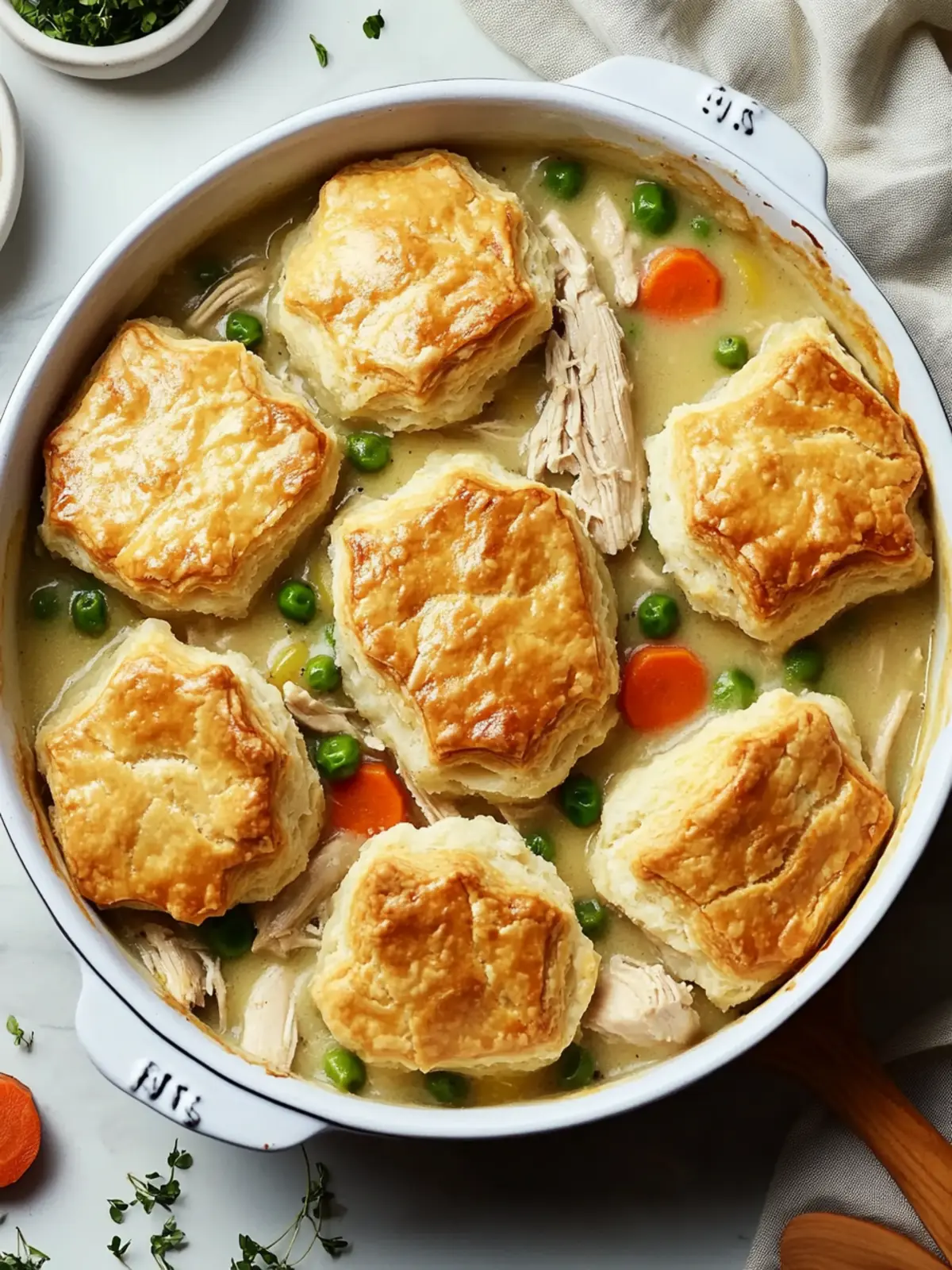 Savory Chicken Pot Pie With Biscuit Crust to Warm Your Soul 4 Savory Chicken Pot Pie With Biscuit Crust to Satisfy Cravings