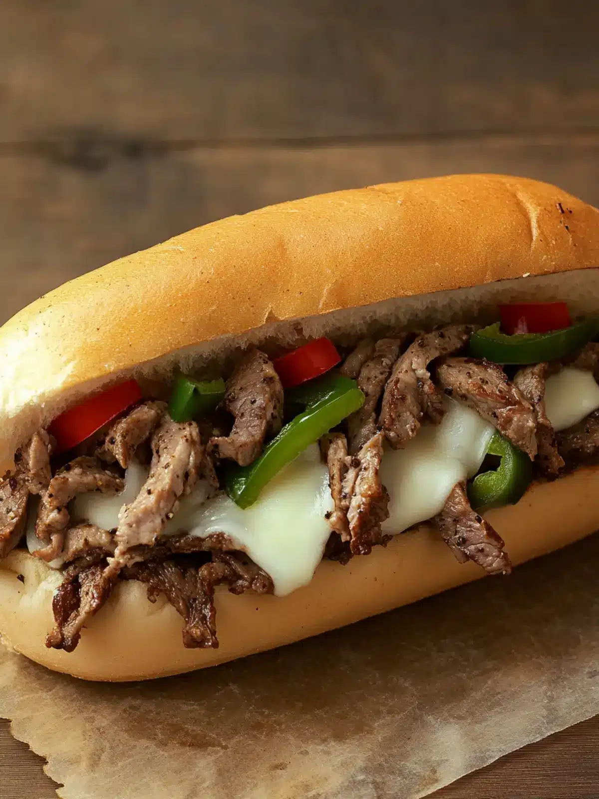 Ultimate Philly Cheesesteak: Tender Steak Sandwich with Cheese 2 Philly Cheesesteak (Steak Sandwich with Cheese)