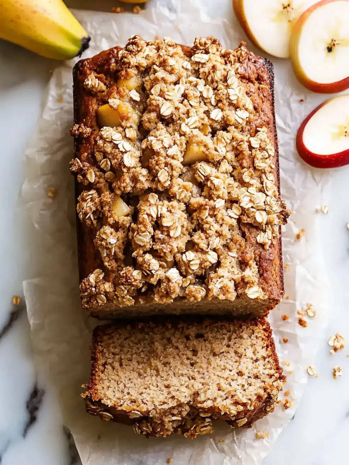 Delicious Apple Banana Bread with Oat Crumble Topping to Wow You 4 Apple Banana Bread with Oat Crumble Topping