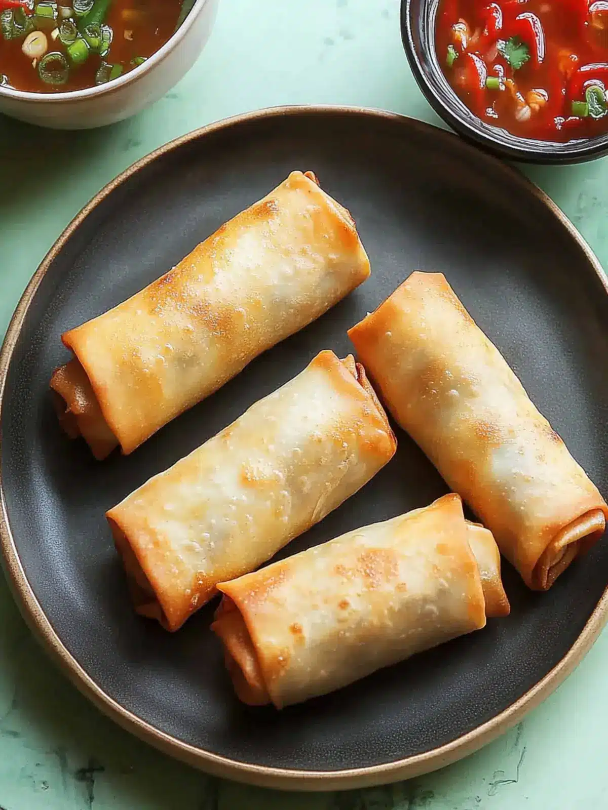Zesty Baked Egg Rolls: Your Guilt-Free Flavor Fix! 2 Baked Egg Rolls