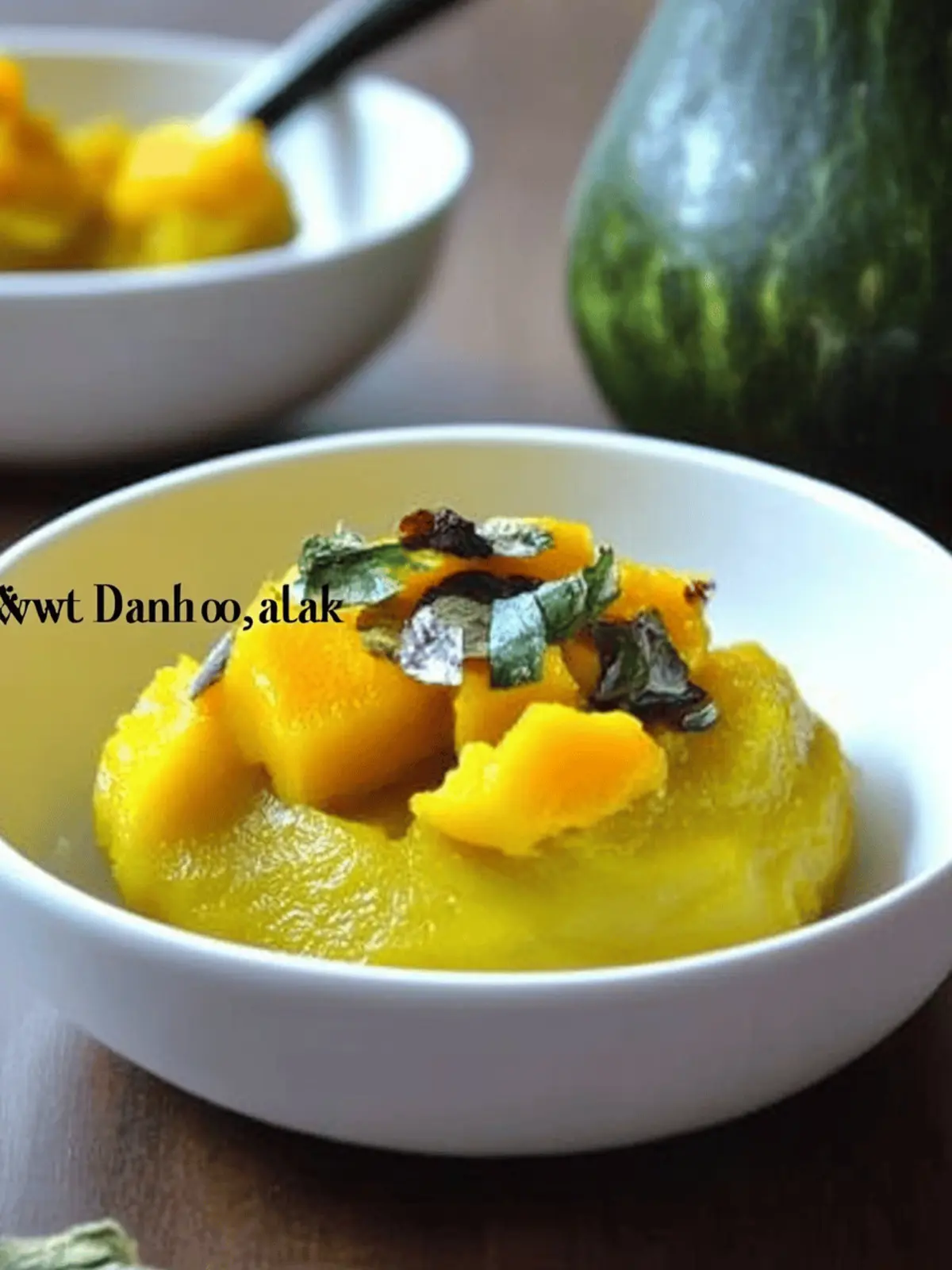 Creamy Sweet Kabocha Squash Salad Recipe You'll Love 4 Sweet Kabocha Squash Salad Recipe (Danhobak Salad)