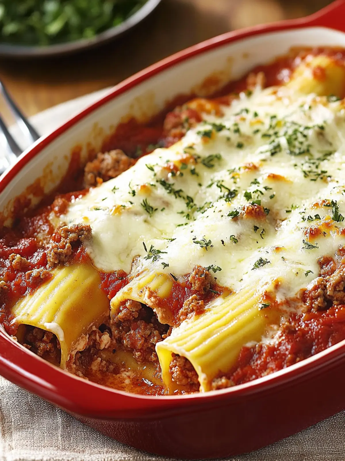 Classic Baked Manicotti with Beef and Three Cheeses Bliss 3 Classic Baked Manicotti with Ground Beef and Three Cheeses