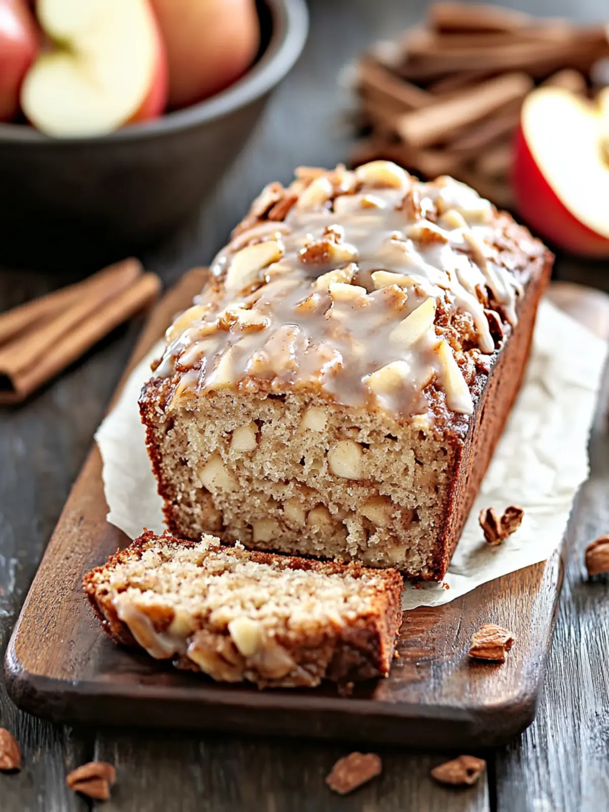 Delicious Cinnamon Apple Bread with Irresistible Glaze Recipe 4 Delicious Cinnamon Apple Bread with Irresistible Glaze