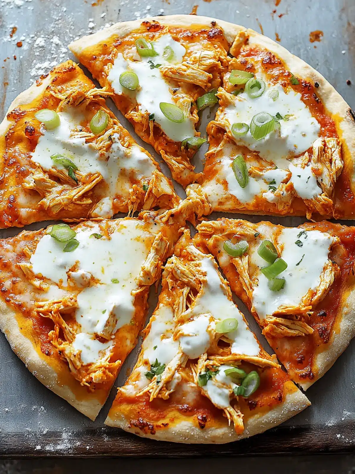 Zesty Buffalo Chicken Pizza with Melty Mozzarella Bliss 4 Zesty Buffalo Chicken Pizza with Melty Mozzarella and Cheddar