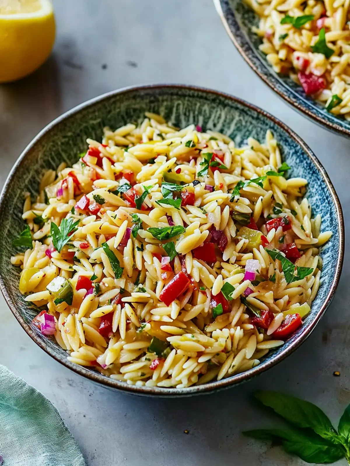 Brighten Your Day with Lemony Orzo Pasta Salad Delight 2 Lemony Orzo Pasta Salad
