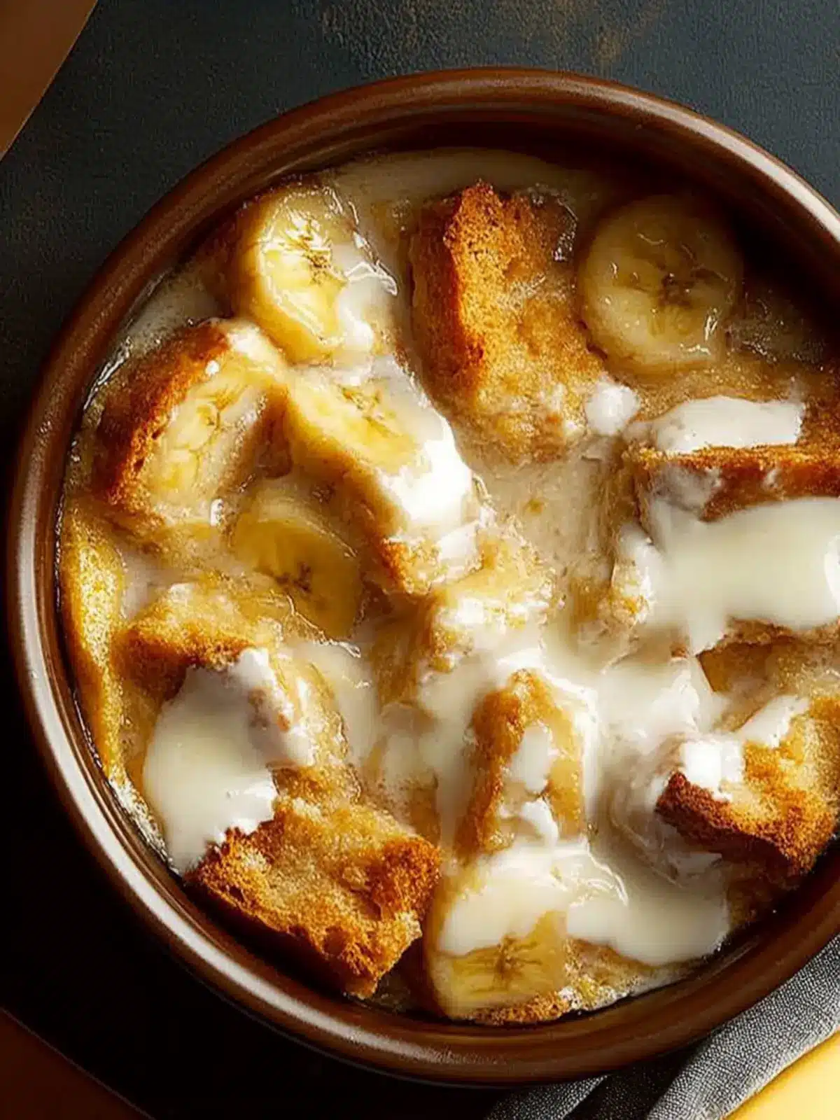 Heavenly Banana Bread Pudding with Creamy Vanilla Sauce 3 Banana Bread Pudding