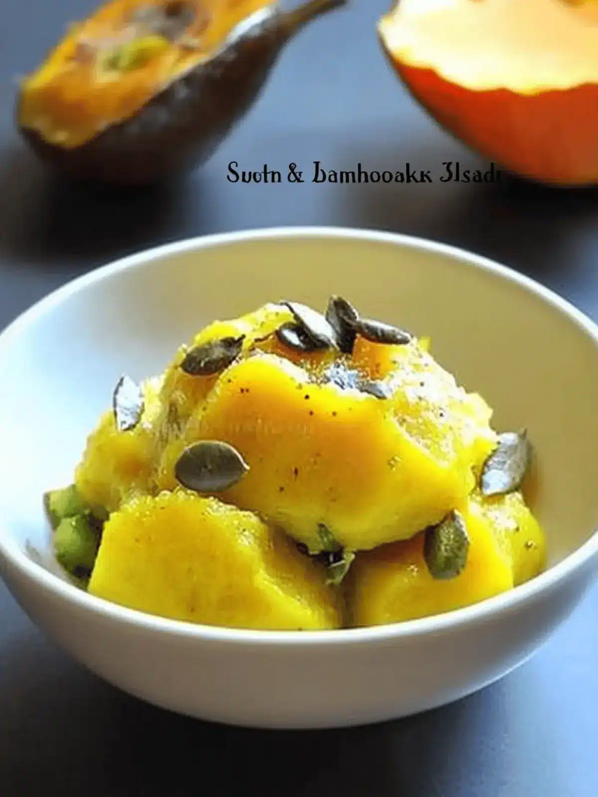 Creamy Sweet Kabocha Squash Salad Recipe You'll Love 2 Sweet Kabocha Squash Salad Recipe (Danhobak Salad)