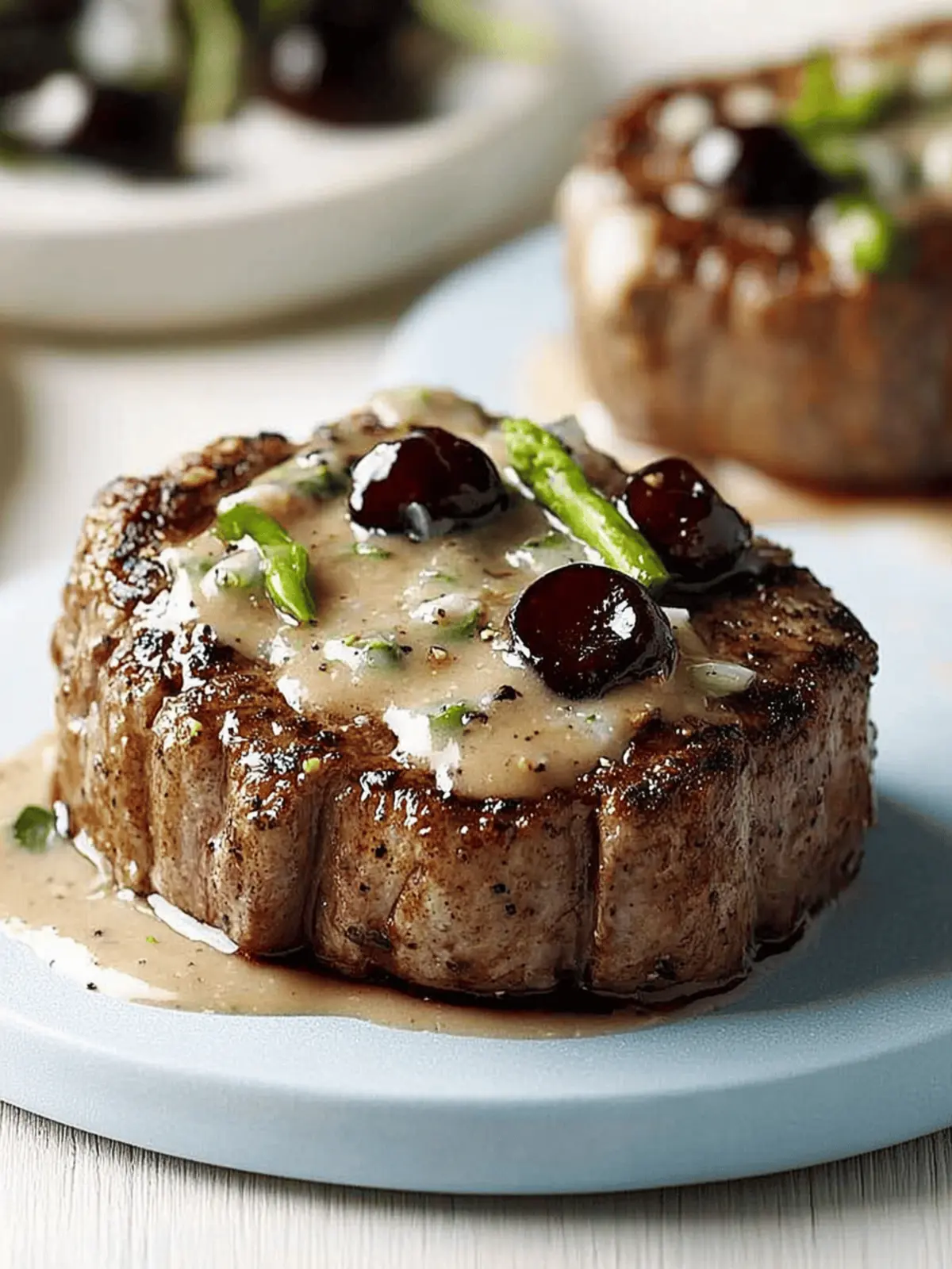 Spice-Crusted Steaks with Cherry Sauce for a Gourmet Touch 2 Spice-Crusted Steaks with Cherry Sauce