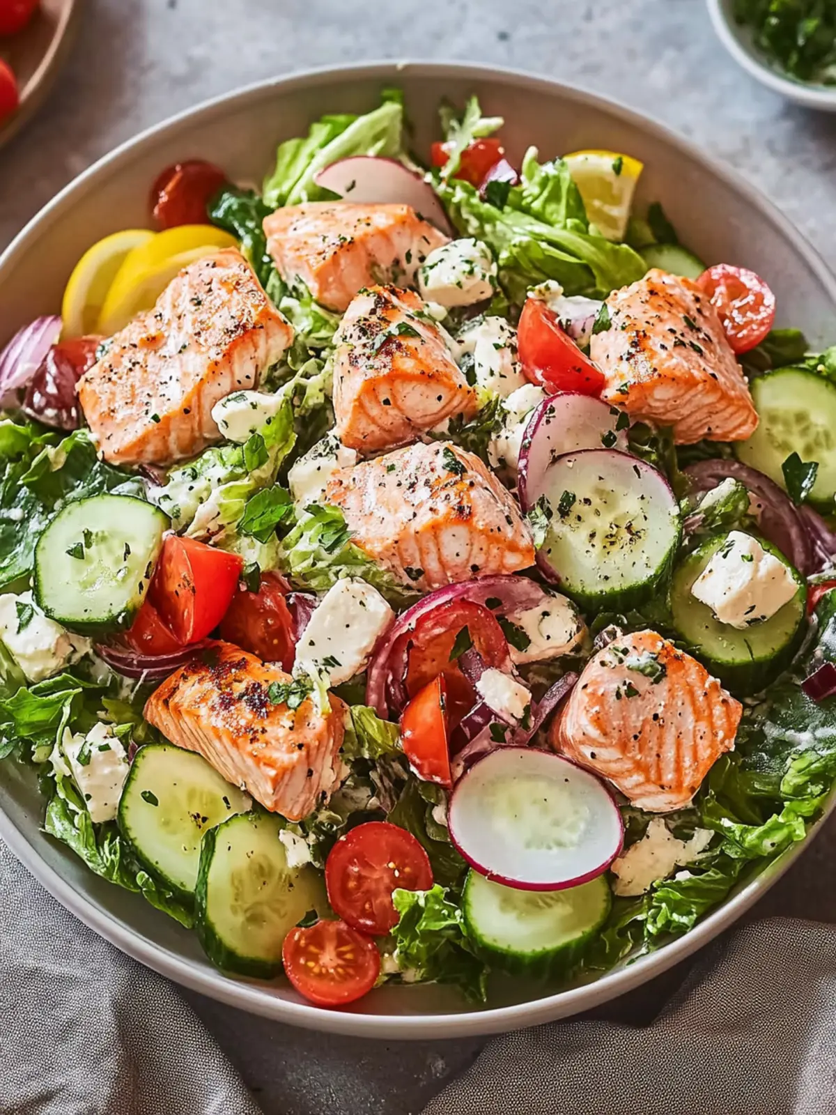Creamy Greek Salmon Salad: Delightfully Healthy & Flavorful 4 Creamy Greek Salmon Salad